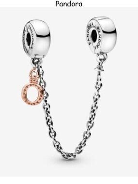 Pandora Dangling Crown O Safety Chain Charm